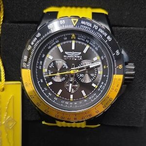 Invicta Men's Yellow and Black Chronograph Sport Watch